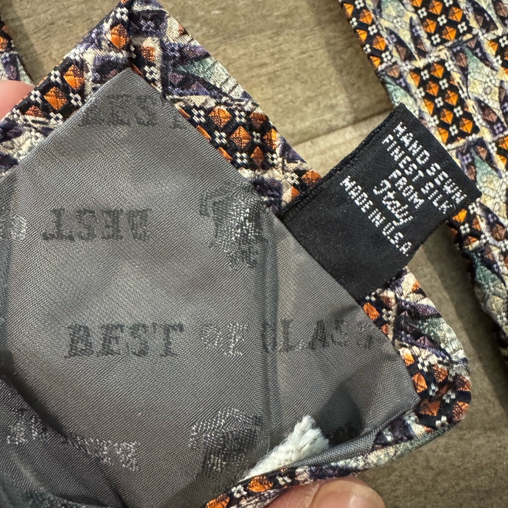 Vtg Robert Talbott Multicolor Patterned Tie, 100%… - image 8